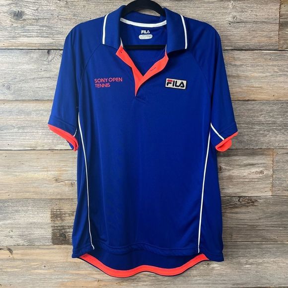 Fila Other - Fila Sony Miami Open Tennis Official Gear Dry Fit Style Shirt Large